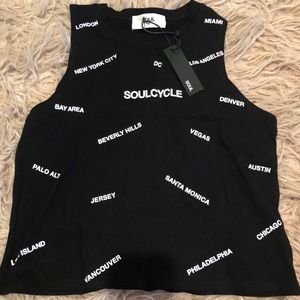 Soulcycle: Regions crop muscle tee. NWT